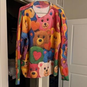 Colorful Teddy Bear Sweater